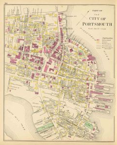 Old map of Portsmouth